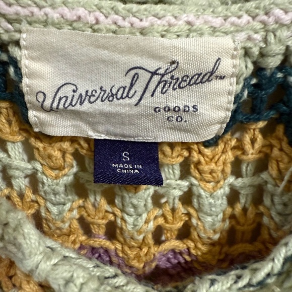 Universal Thread Multicolor Knit Top Y2K - Picture 3 of 3